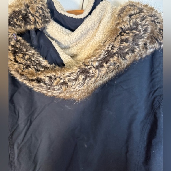 Barbour Carribena Wax Jacket US10 UK14 Black Coat Detachable Fur Fleece Lined - Picture 9 of 14